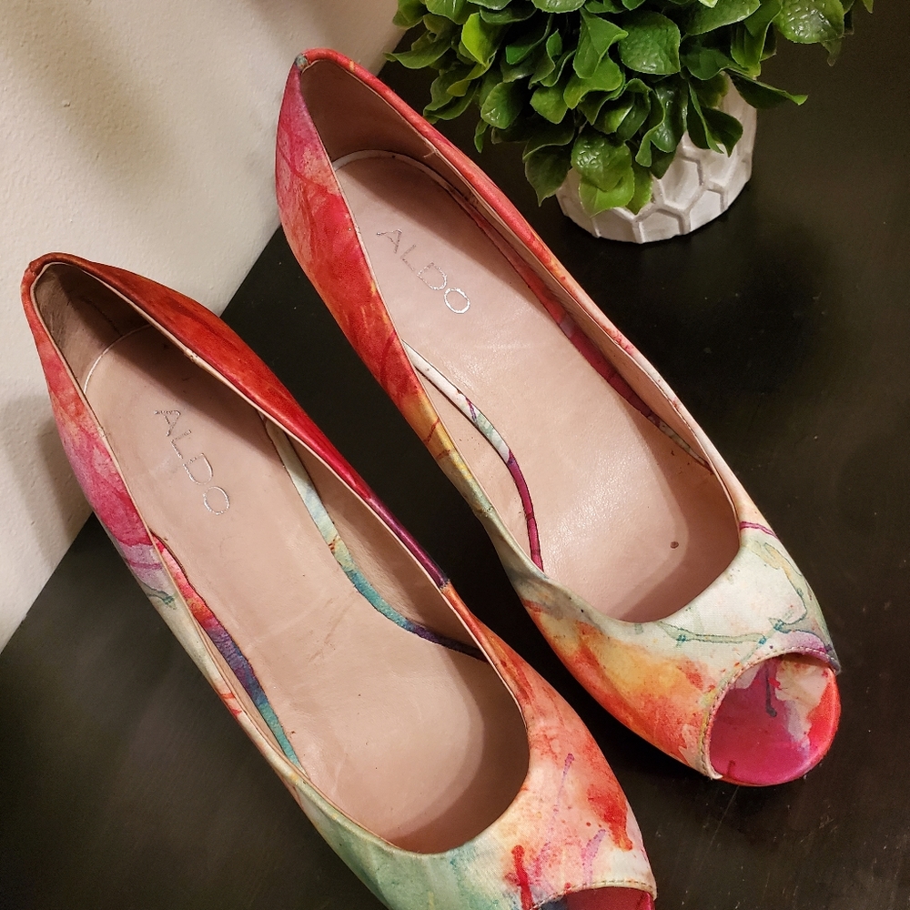 Wedged Sandals. Condition is good/fair as shown.